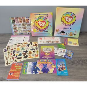 VTG 1999‎ Set of 126 Ty Beanie Babies Trading Cards Yellow Binder Membership Kit